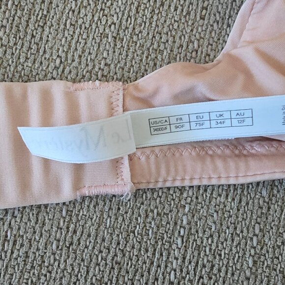 Le Mystère 34F Demi Bra Womens Pink Lace Allure Unlined Underwire - Picture 4 of 4